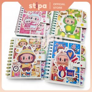 STIPA Buku Tulis Spiral Karakter Labubu Warna Notes Notebook Diary Motif Anak Cute Character Notes ATK Sekolah Kantor NBK-U LZ