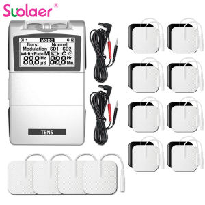 Suolaer TENS 7000 Digital Unit Machine with EMS Pads Electric Muscle Therapy Stimulator Physiotherapy Pulse Massage Adjustable Abdominal Body Massager