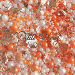 [Petite Houz] Cheapest HALAL Edible White Pearl & Black Sprinkles Cake Sugar Ball Cake Decoration Sprinkle