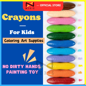 Crayons For Toddlers Washable and Safe For Kids (Non-Toxic) Easy Hold | Coloring Art Supplies No Dirty Hands Painting Toy | Kids Drawing Partner Parents Safe Choice