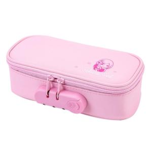 Large Capacity Pencil Case with Lock 4 Compartments Canvas Pen Pouches Multilayer Pen Organizers Bag Travel Makeup Bag