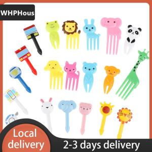 [COD] WHPHous Ship within 24 hours 10Pcs Mini Animal FarmKids Fruit Fork Cartoon Snack Cake Dessert Food Toothpick