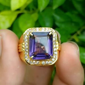 CINCIN BATU KECUBUNG CUTTING AMETHYSTE NATURAL TOP KRISTAL