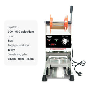 QME-sealing machine gelas jumbo cup sealer  mesin penyegel gelas plastik