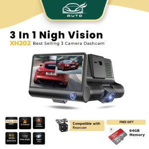 DashCam XH202 Car Camera Dash Cam Ettro DVR HD 1080P Wide Angle Cycle Recorder Parking Camera