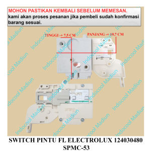 SPMC53 SWITCH / DOOR LOCK MESIN CUCI / SWITCH PINTU FRONT LOADING ELECTROLUX 124030480 SPMC-53