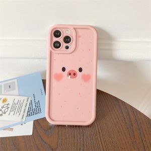Ốp Điện Thoại Silicon Hình Heo Hồng Cho 7 7 plus 8 8plus xs xr 11 12 13 14 pro plus promax