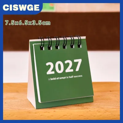 CISWGE 2027 Monthly Desk Calendar Vintage Minimalist Style with Memo Notes for Home Office Family Event Reminder Use