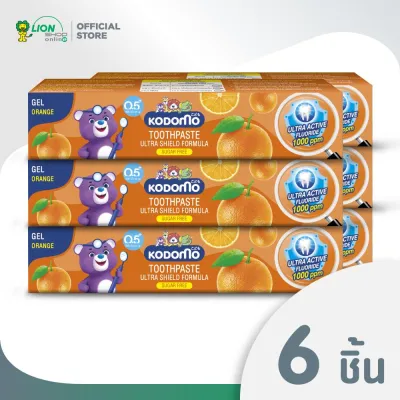 [แพ็ค 6 ชิ้น] KODOMO ยาสีฟันเด็ก โคโดโม ชนิดเจล ฟลูออไรด์ 1000 ppm 40 กรัม