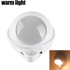Cảm biến chuyển động đèn Led giọt nước 360 độ xoay đèn đêm cơ thể con người cảm ứng hồng ngoại gia đình phổ thông LED sconces cho đèn tường phòng trẻ em