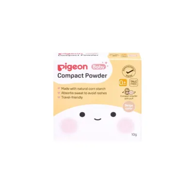 Pigeon Baby Compact Powder with Puff - TALC FREE