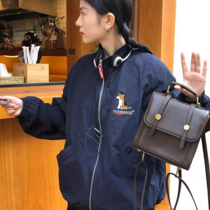 IELGY backpack womens niche american retro buckle british commuter style oxford bag