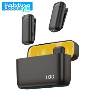 Wireless Collar Microphone with Digital Display Noise Reduction for Karaoke and Stage Events Rechargeable Charging Case