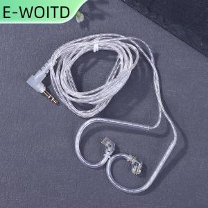 【E-WOITD】 3.5มม. 2PIN แบบมีสายหูฟังแบบมีสายหูฟัง KZ ชุบเงินสายอัพเกรดพร้อมไมโครโฟน KZ