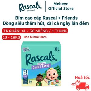 [Voucher 10% toàn gian] Tã quần cho bé cao cấp New Zealand Rascal Cocomelon bản giới hạn đủ Size - 50 đến 72 miếng