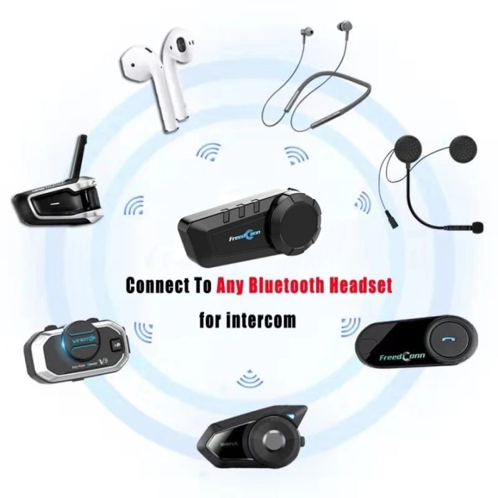 FreedConn R1 PRO Motorcycle Bluetooth Headset With 2K Camera Recorder, Motorcycle Bluetooth Helmet Intercom Systems,IP65 64GB TF Card, Communication Systems