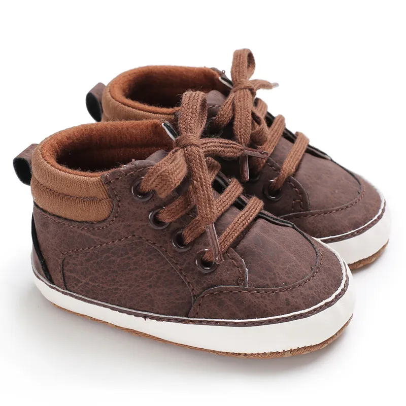 Brown Color Theme Christening Shoes for Baby Boy Year Old