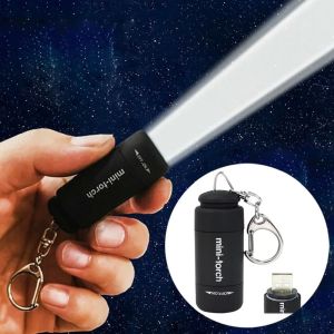 Shaowu City USB Rechargeable LED Multifunctional Strong Light Pocket Keychain Flashlight Waterproof Outdoor Hiking Camping Mini Flashlight