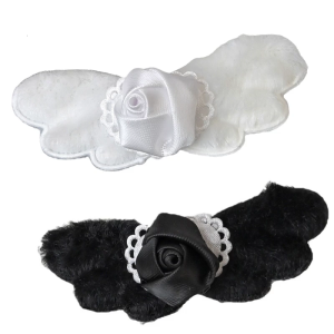 Elegant Plush Heart Angel Wing Hair Clip Fashionable Hair Accessory Hairpin Adds Sweet Charm to Any Hairstyle