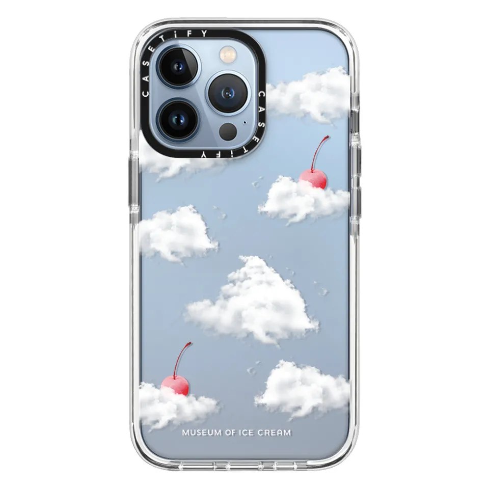 CASETiFY Cherry White Cloud Soft Shockproof Protect TPU Phone Case