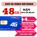 Sim 4G Mobifone Gói Cước MDT250A / MDT350 tẶNG 4gB 1 Tháng  Dùng TRỌN GÓI 1 năm không phát sinh phí FREESHIP - CHƯA KÍCH HOẠT. 