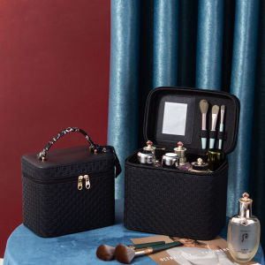 Túi đựng mỹ phẩm nữ sức chứa lớn với túi Túi du lịch đựng mỹ phẩm Khăn Quàng Cổ Lụa vỏ cứng hộp đựng mỹ phẩm bốn hình vuông