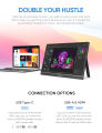 ARZ0PA A1-15.6'60Hz ขาตั้งจอภาพสำหรับเล่นเกมแบบพกพา, 1080P FHD พร้อม USB CHDMI Monitor หน้าจอขยายสำหรับ PCMac, แล็ปท็อป, สวิตช์, Xbox, PS. 
