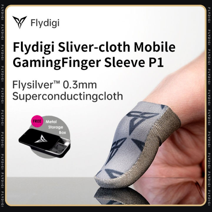 Flydigi ถุงมือนิ้วผ้าเงินสำหรับเล่นเกม,แขนนิ้ว P1สำหรับเล่นเกม Flydigi ...
