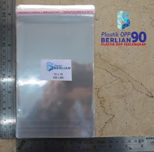 12x18 cm Plastik Opp 18 micron ( Tipis ) isi 100 lembar