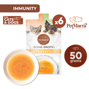 PetMarra Bone Broth for Dogs and Cats Immunity 50g BUNDLE OF 6 - PetMate immune support appetite booster supplement dogs cats appetite enhancer all breeds