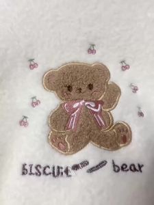 2026 Autumn Winter Childrens Sweater Pullover Top Girls Round Neck Knitted Faux Mink Velvet Stylish Cartoon Long Sleeve