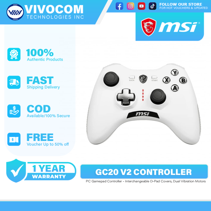 MSI FORCE GC20 V2 WHITE Gaming Controller | Lazada PH