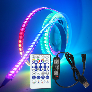 Seville LED Strip Light WS2812 IP30 1M-5M 30led/m RGBIC 5050 String Flexible Lamp Tape 5V USB Remote  Control TV Backlight Home Party Decoration