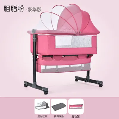 [MQLITTLESHOP] Ready Stock Baby Portable bed side bed Swing Cot Foldable Bed New Born baby cot