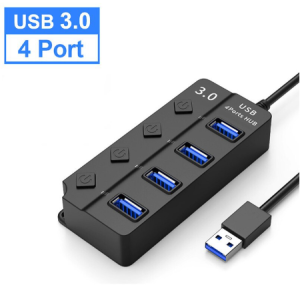 USB Hub 3.0 4/7 Ports Ports Docking Station USB Splitter Power Interface Independent Switch HUB Line Splitter