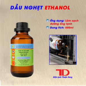 Dầu Lạnh Kỹ Thuật 500ml - Dung Dịch Xử Lý Tắc Ẩm Đầu Cáp Vệ Sinh Hệ Thống Block Máy Nén - Dầu Ethanol