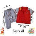 JOLLIBEE COSTUME UNIFORM TOPS+PANTS+cap. 