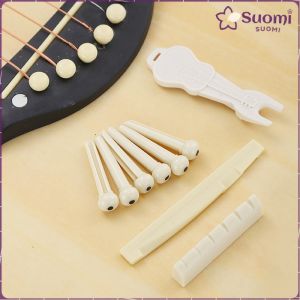 Suomi Guitar Saddle and Slotted Nut for 6 Strings Acoustic Guitar Parts Accessory Set