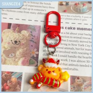 【SHANGZE4】 1 6 cái Móc khóa mặt dây chuyền sê-ri ông già Noel hoạt hình dễ thương phụ kiện mặt dây chuyền ba lô sinh viên quà tặng nhỏ tiệc giáng sinh