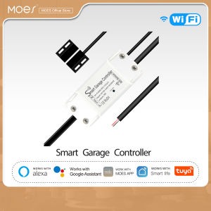 MOES Tuya WiFi Smart Garage Door Controller Opener Sensor Smart Life/Tuya APP Remote with Alexa Echo Home No Hub Require