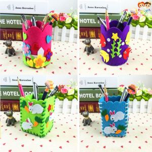 Kids Children DIY Felt Non Woven Pen Holder/Goodies Gift Present/Art Craft/Kindergarten Play Activity Pemegang Pen Kanak