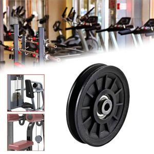 YIHVF493167 Fitness Equipment Parts Pulley Wheel Black Cable Machine Part Nylon Pulley Durable Good Wear Resistance Nylon Bearing
