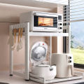 JAERSENT Microwave Rack Oven Rack Kitchen Rack Stainless Steel Storage Rack Height-adjustable, retractable base. 