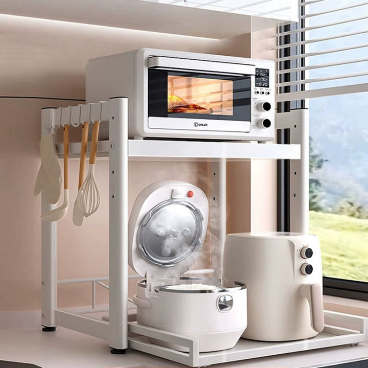 JAERSENT%20Microwave%20Rack%20Oven%20Rack%20Kitchen%20Rack%20Stainless%20Steel%20Storage%20Rack%20Height-adjustable,%20retractable%20base%20-%20Image%203