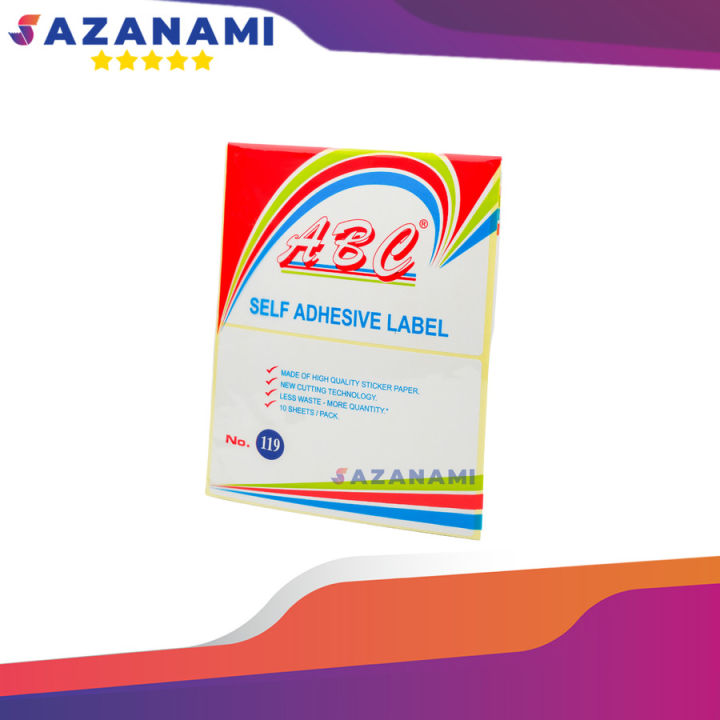 ABC LABEL 119 STIKER LABEL SELF ADHESIVE LABEL LABEL UNDANGAN | Lazada ...