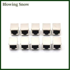 Blowing 10Pcs set RJ45 Network Ethernet 8P 8C Female Socket Connectors 8Pin PCB Mount High Qulity