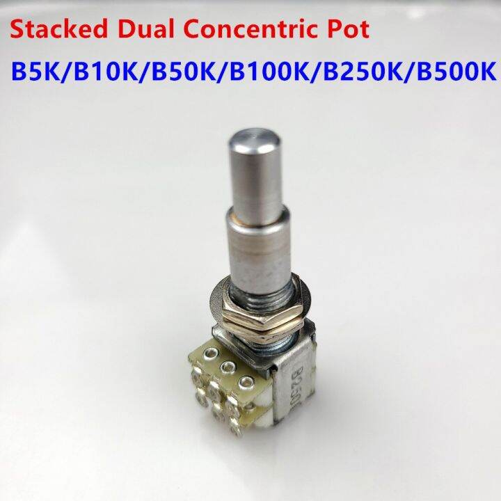 1 Piece B5K/B10K/B50K/B100K/B250K/B500K Stacked Dual Concentric ...