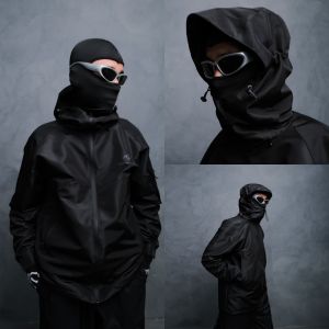 Jacket Gorpcore Waterproof Windbreakers Art NGY - Dark Grey