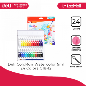 Deli ColoRun Watercolor 5ml 24 Colors C18-24 [79C18-24]