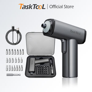 TASKTOOL 23PCS Cordless Electric Screwdriver Set 4NM Mini Power Drill Type-C Charging Household Repair Tool With LED Light And Storage Box